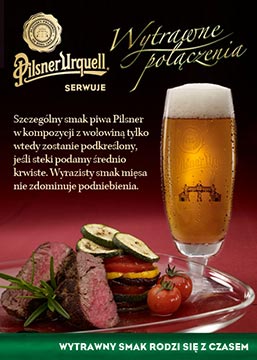 zdjęcie reklamowe piwa Pilsner Urquell_wolowina